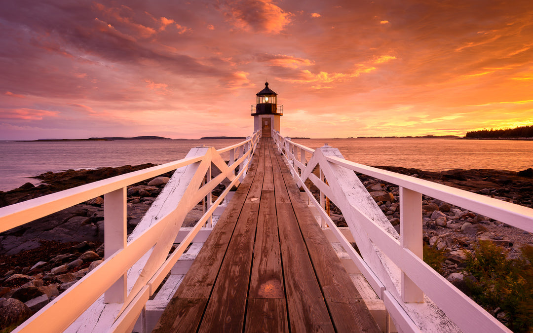 Sunset at Marshall Point Lighthouse in Maine