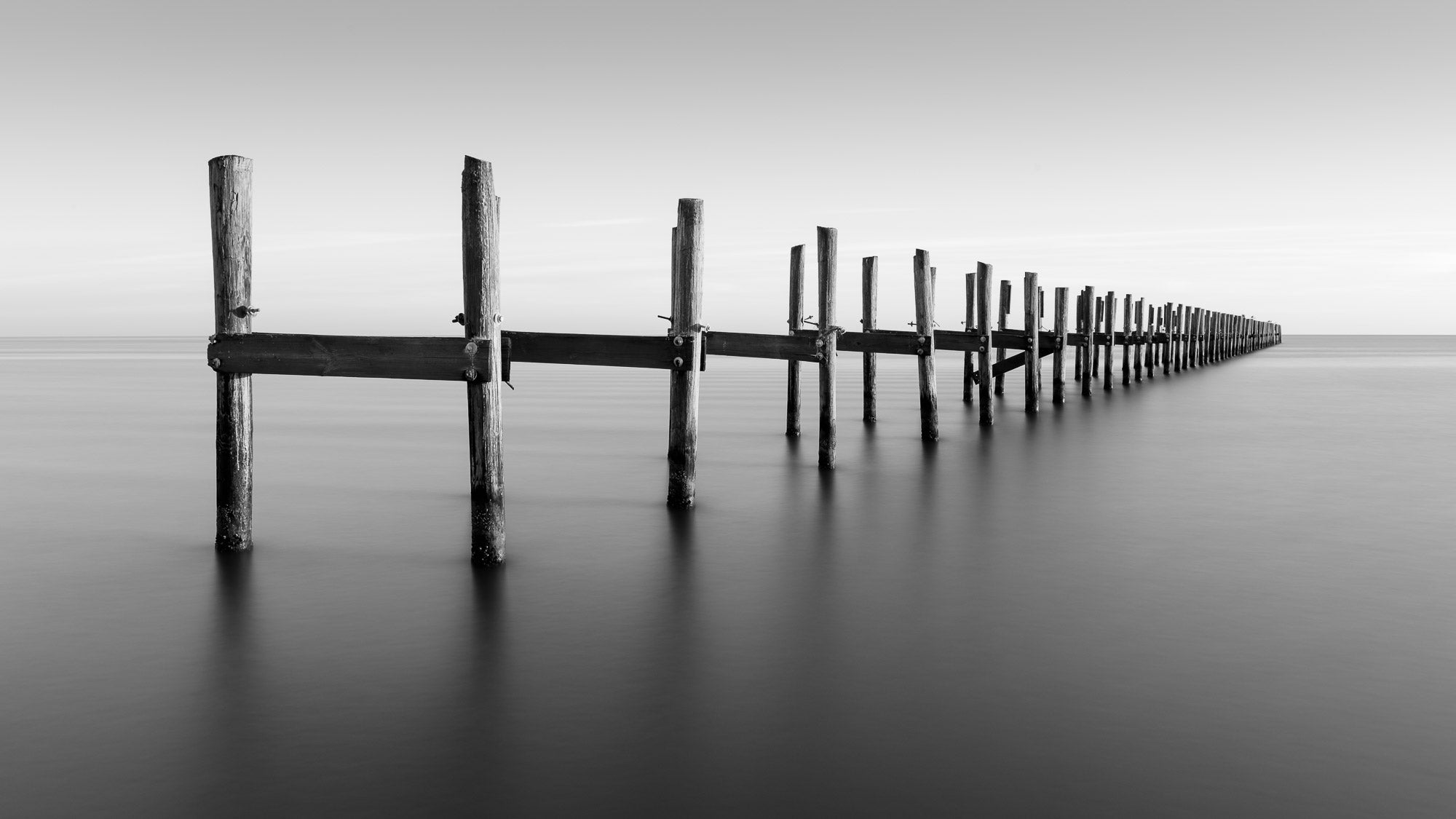 A long exposure of a pier in Biloxi, Mississippi