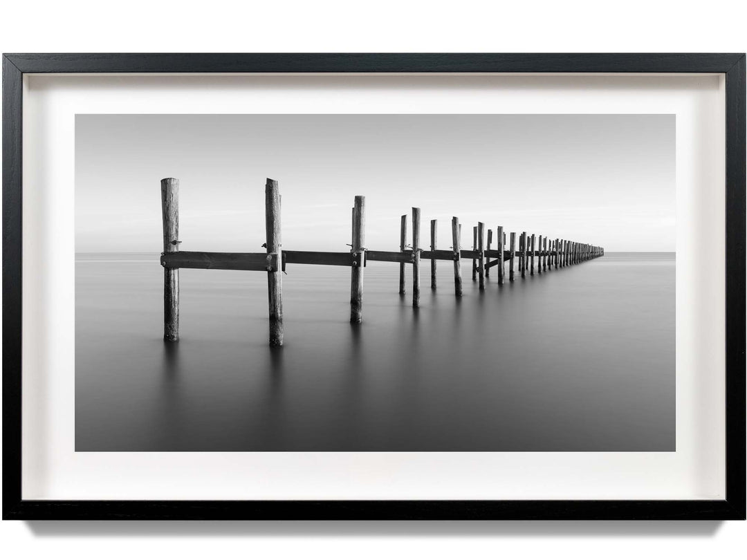 Framed print of an old pier near Biloxi, Mississippi.