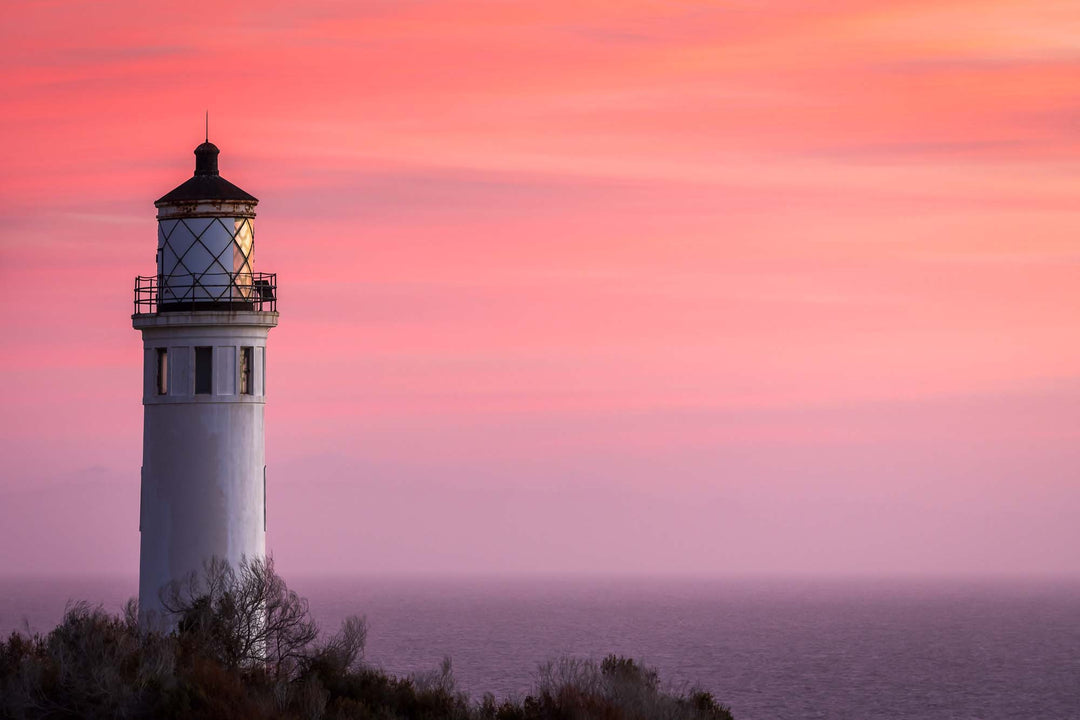 The Point Vicente Lighthouse at sunset