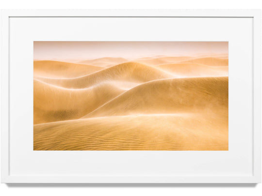 Framed print of a sandstorm at Death Valley National Park