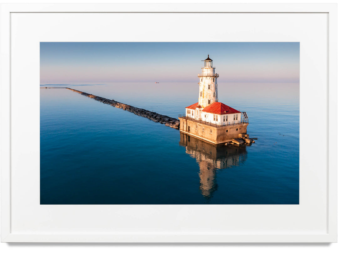 Framed print of the Chicago Harbor Lighthouse